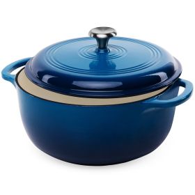 6-Quart Enameled Cast Iron Dutch Oven with Lid – Blue