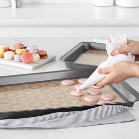 2-Pack Silicone Baking Mats with Macaron Template