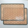 2-Pack Silicone Baking Mats with Macaron Template