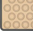 2-Pack Silicone Baking Mats with Macaron Template