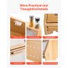 Double-Layer Bamboo Bread Box – Kitchen Counter Storage with Cutting Board & Knife
