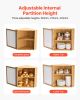 Corner Bamboo Bread Box with Adjustable Shelves