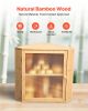 Corner Bamboo Bread Box with Adjustable Shelves