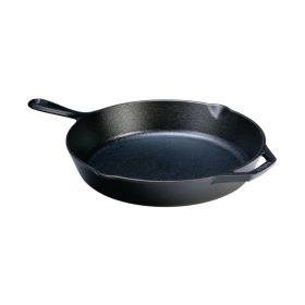 12-Inch Pre-Seasoned Cast Iron Skillet with Pour Spouts – Made in USA