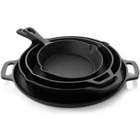 12-Piece Pre-Seasoned Cast Iron Cookware Set with Dutch Oven, Skillets & Pizza Pan