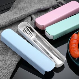 3-Piece Portable Cutlery Set with Storage Case – Spoon, Fork & Chopsticks