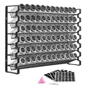72-Jar Spice Rack Organizer Set with Glass Jars, Labels & Funnel