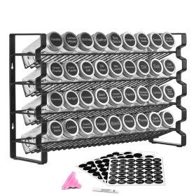 Spice Rack Organizer with 36 Glass Spice Jars