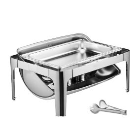 9-Qt Roll Top Chafing Dish Buffet Set with Dual Food Pans