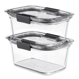 Glass Food Storage Containers with Lids – 2-Pack, 4.7 Cup Capacity