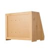 Double-Layer Bamboo Bread Box – Kitchen Counter Storage with Cutting Board & Knife