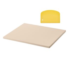 Cordierite Pizza Stone with Dough Scraper
