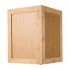 Corner Bamboo Bread Box with Adjustable Shelves
