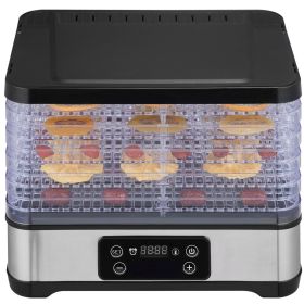 5-Tray Food Dehydrator Machine with Adjustable Timer & Temperature