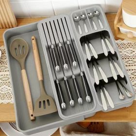 Expandable Kitchen Drawer Organizer – Cutlery Storage Tray for Utensils & Silverware