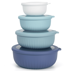 8-Piece Mixing Bowl Set with Lids – Nesting Food Prep Bowls