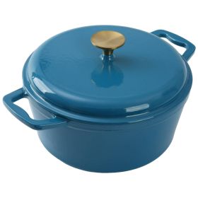 4.75-Quart Enamel Cast Iron Dutch Oven with Lid – Blue