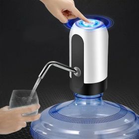 USB Rechargeable Water Bottle Dispenser Pump for 2–5 Gallon Bottles (Option: White)