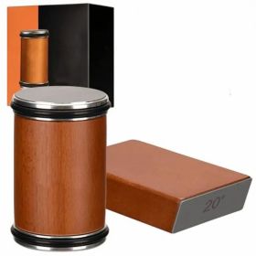 Dual-Grit Rolling Knife Sharpener with 15° & 20° Angle Guide (Option: Brown)
