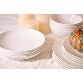 Dandelion Bone China Dinnerware Set – 16 Pieces, Service for 4 (Option: Ivory White)