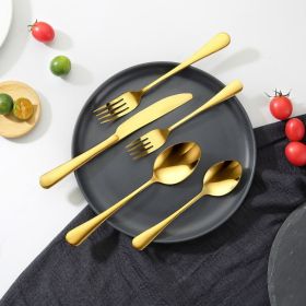 60-Piece Stainless Steel Flatware Set – Service for 12 (Option: Golden)