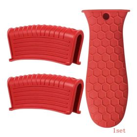 3-Piece Silicone Cast Iron Handle Cover Set (Option: 1set)