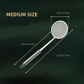 Stainless Steel Fine Mesh Fat Skimmer & Strainer Spoon (Color: 100 Mesh Filter Spoon 304 Mesh (10cm))