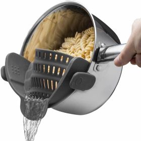 Clip-On Silicone Pot & Pasta Strainer (Quantity: 1pc)