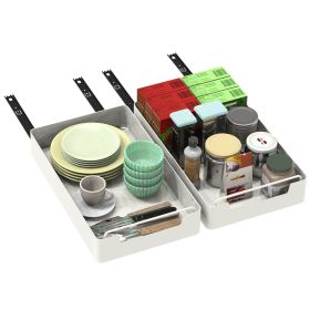 2-Piece Pull-Out Cabinet Organizer Set (size: S)