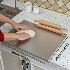 304 Stainless Steel Cutting Board with Counter Lip (Option: 30CM40CM)